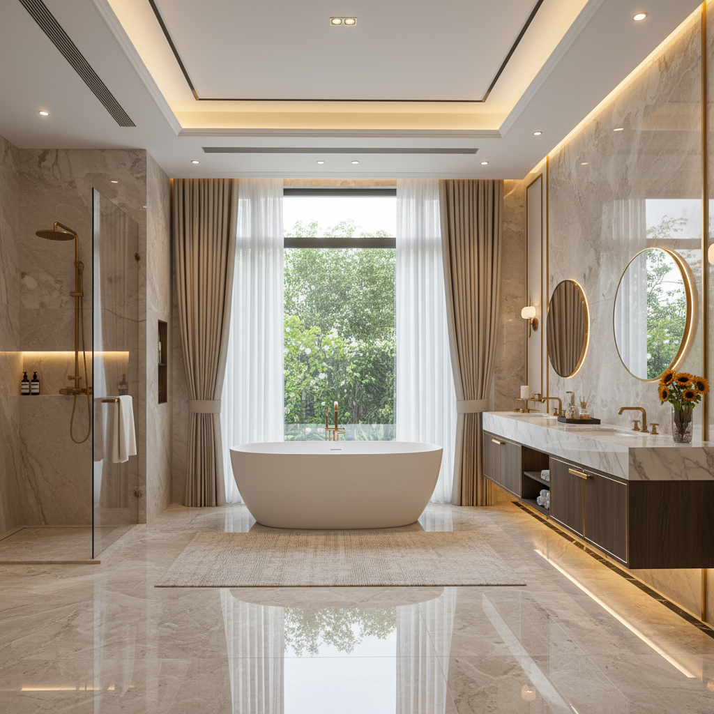 Phòng tắm chuẩn nghỉ dưỡng nâng tầm trải nghiệm sống