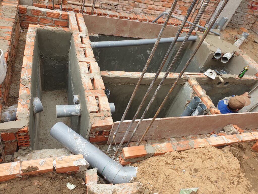 Thi công hầm tự hoại