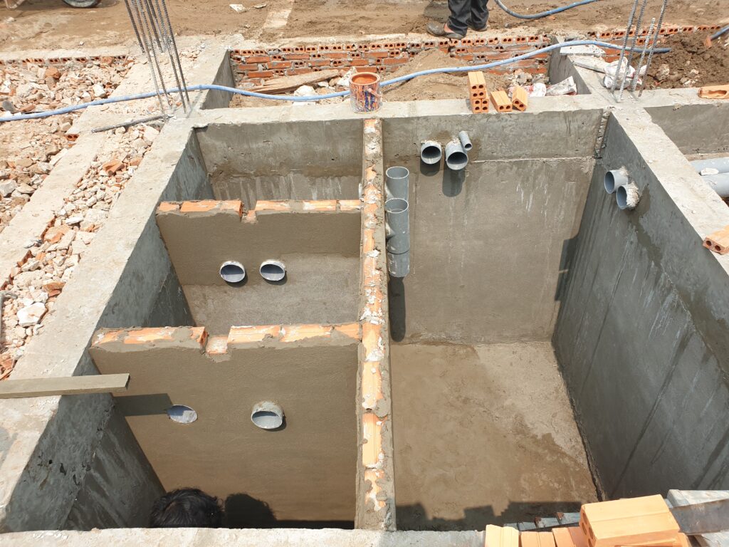 Thi công hầm tự hoại
