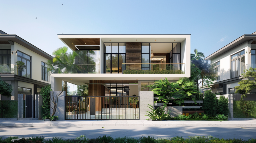 Thiết kế nhà ở 2 tầng phong cách hiện đại