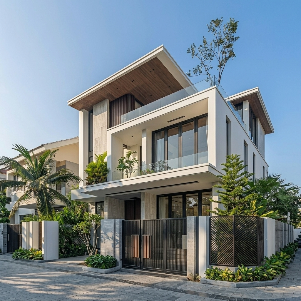 Thiết kế nhà phố hiện đại 3 tầng