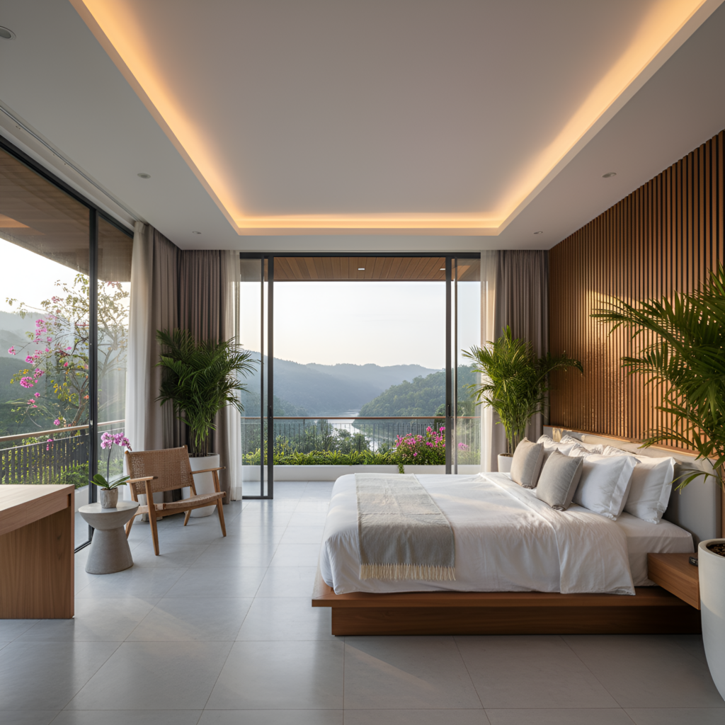 Thiết kế phòng ngủ resort hiện đại hướng đến sự thư giãn tuyệt đối
