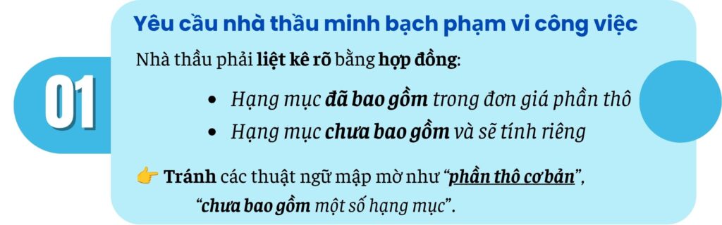 Cách tránh rơi vào “bẫy đơn giá phần thô thấp”