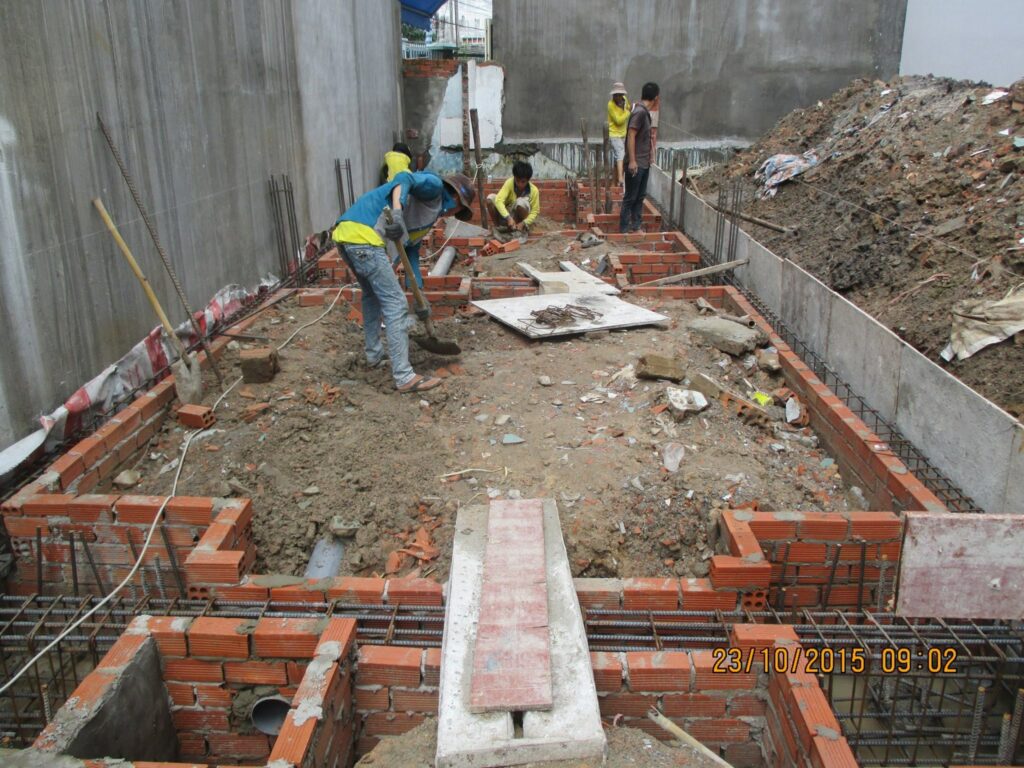 Thi công nhà phố trọn gói phần móng đúng quy trình kỹ thuật