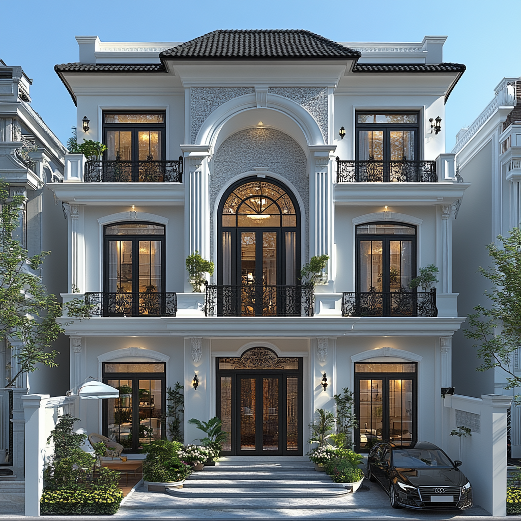 Hệ cột trong thiết kế phong cách Tân Cổ Điển