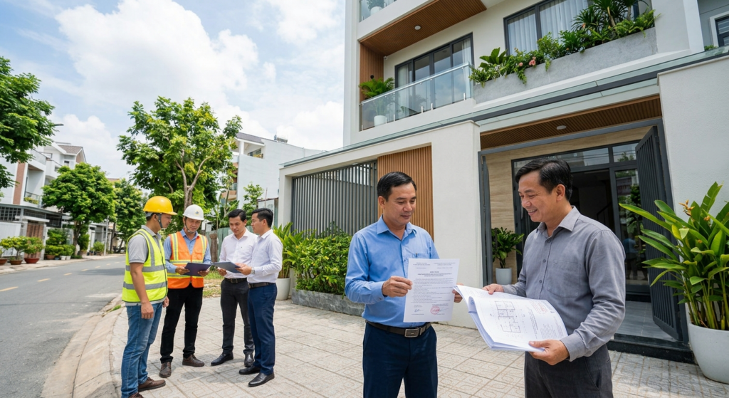 Hoàn công công trình sau khi xin phép xây dựng đúng quy định