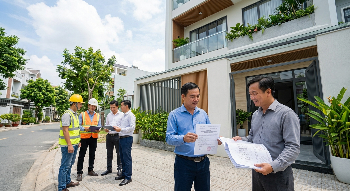 Hoàn công công trình sau khi xin phép xây dựng đúng quy định