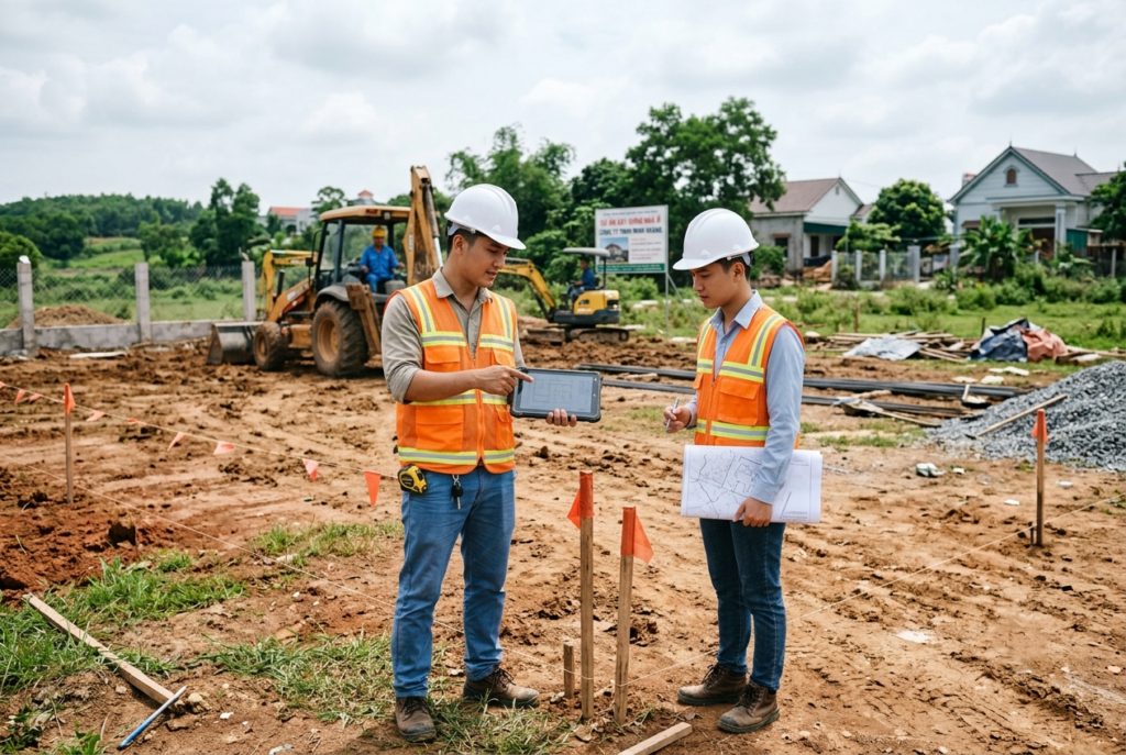Khảo sát khu đất trước khi xây nhà