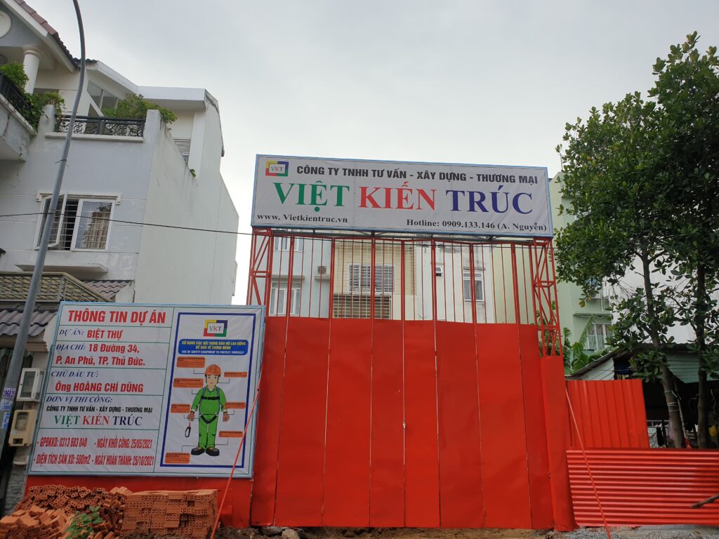 Xây dựng nhà phố trọn gói chuẩn bị công trường trước khi thi công
