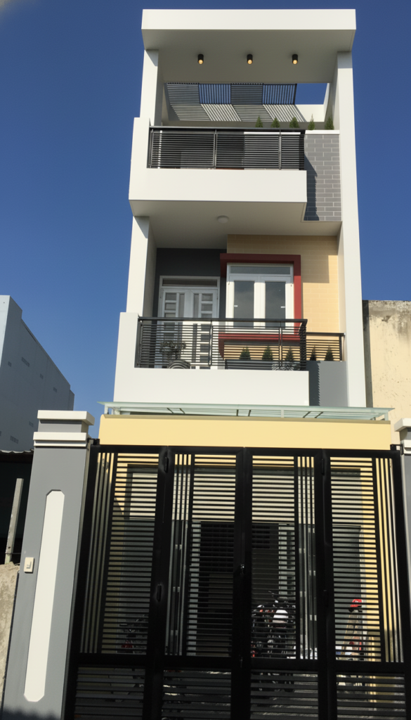 Hoàn thiện mặt tiền nhà chị Huyền
