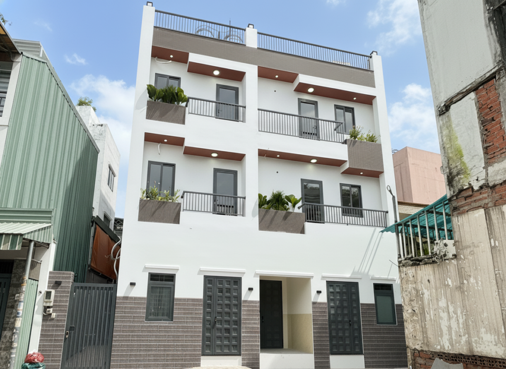 Mặt tiền căn hộ dịch vụ nhà cô Lệ