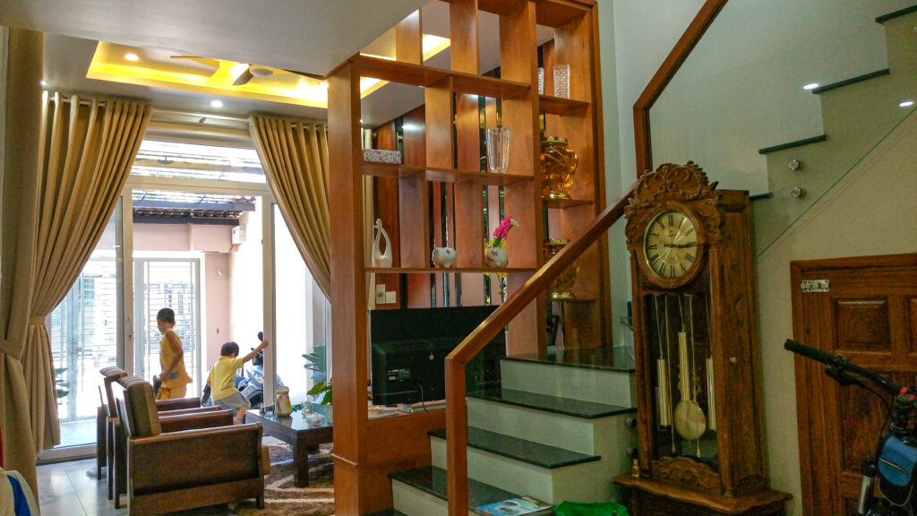 Xây nhà trọn gói hoàn thiện phòng khách hiện đại