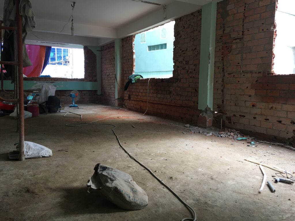 Đập tưởng cải tạo không gian