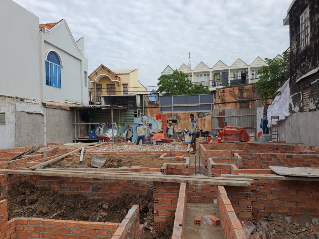 Thi công móng nhà chị Ly - Quận 8