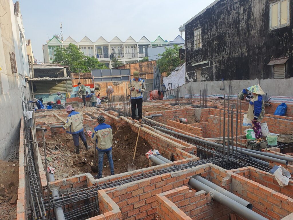 Thi công móng nhà chị Ly - Quận 8