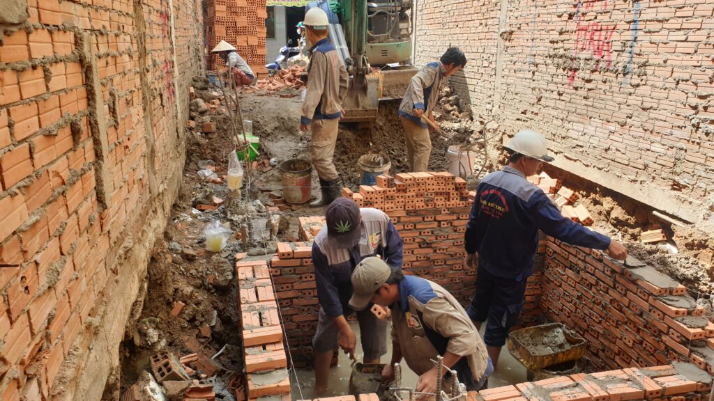 Quy trình thi công nhà phố thi công phần móng đúng tiêu chuẩn kỹ thuật
