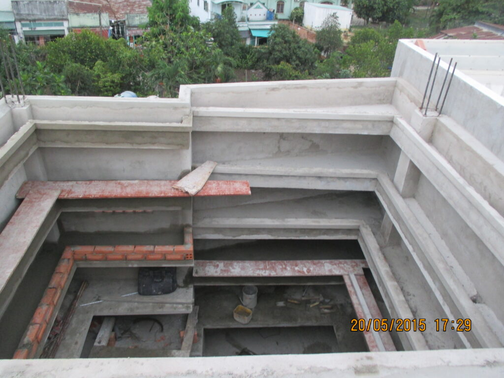 Xây bồn cây trong nhà phố