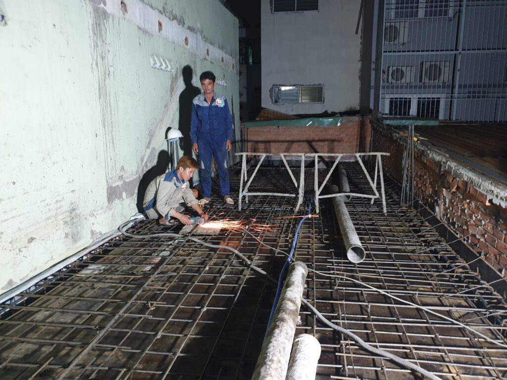 Quy trình thi công nhà phố nghiệm thu cốt thép trước khi đổ bê tông