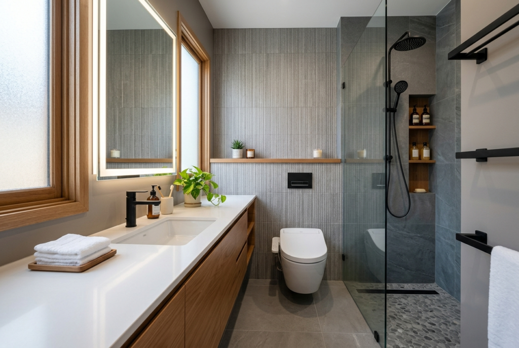 Nhà vệ sinh cho nhà phố hiện đại