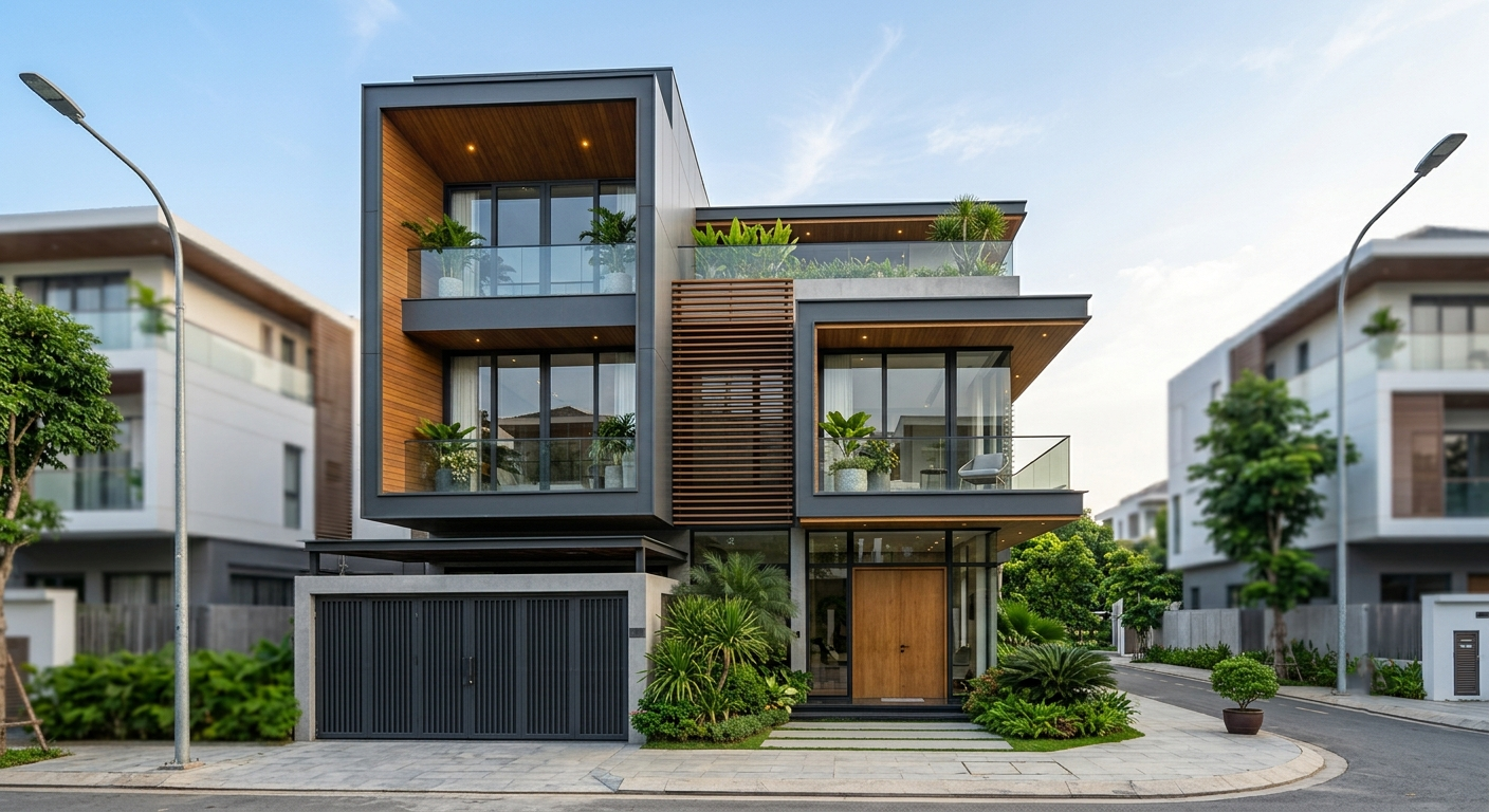 Thiết kế - thi công nhà phố 3 tầng Việt Kiến Trúc
