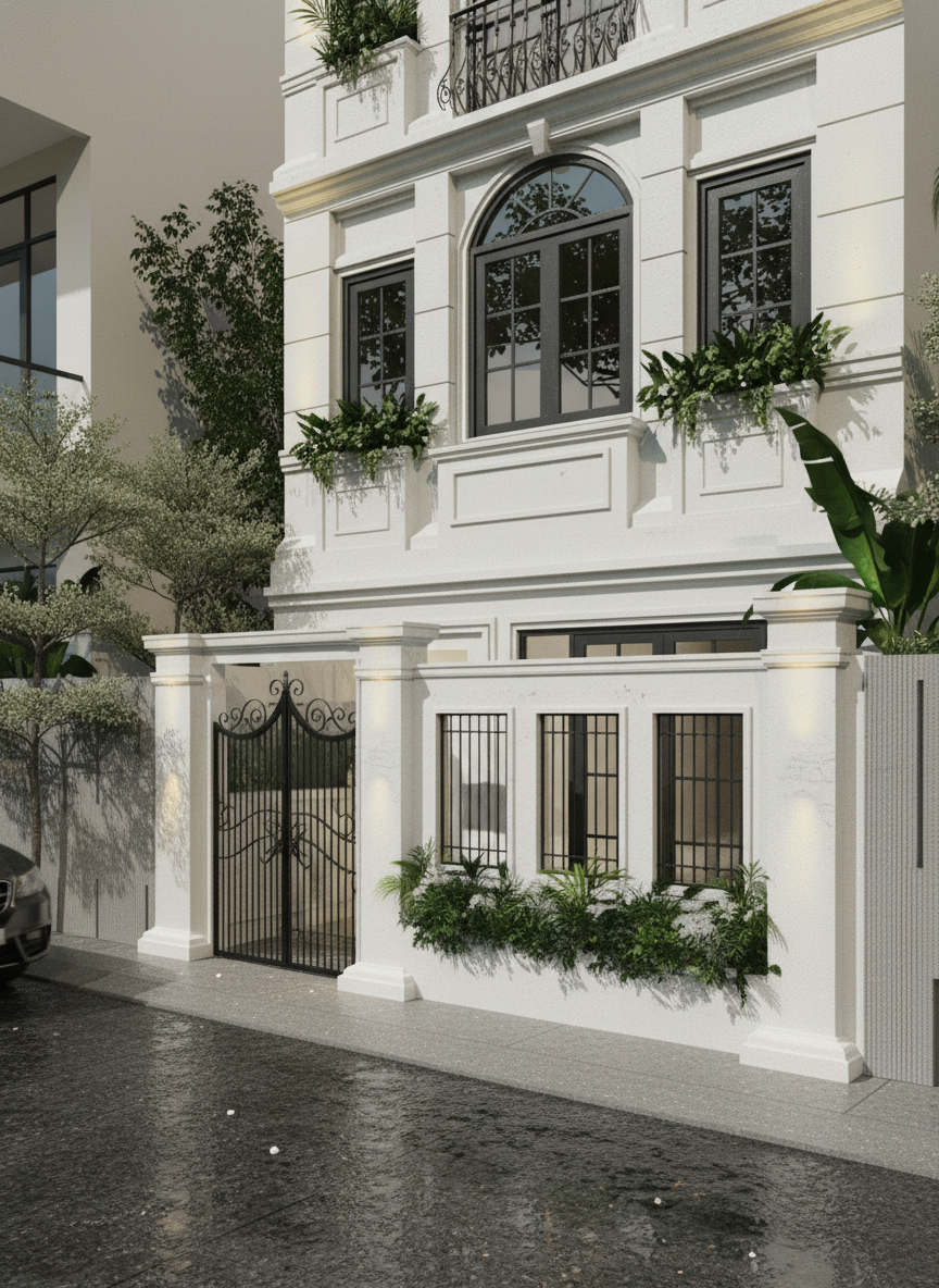 Cửa và ban công có tỷ lệ hài hòa