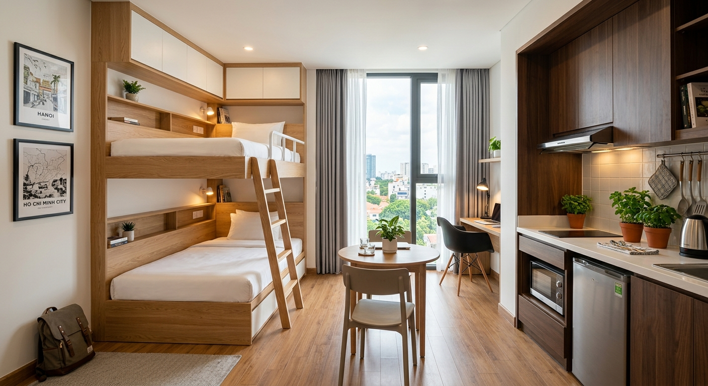 Tôí ưu chi phí nội thất căn hộ dịch vụ đẹp, hiện đại