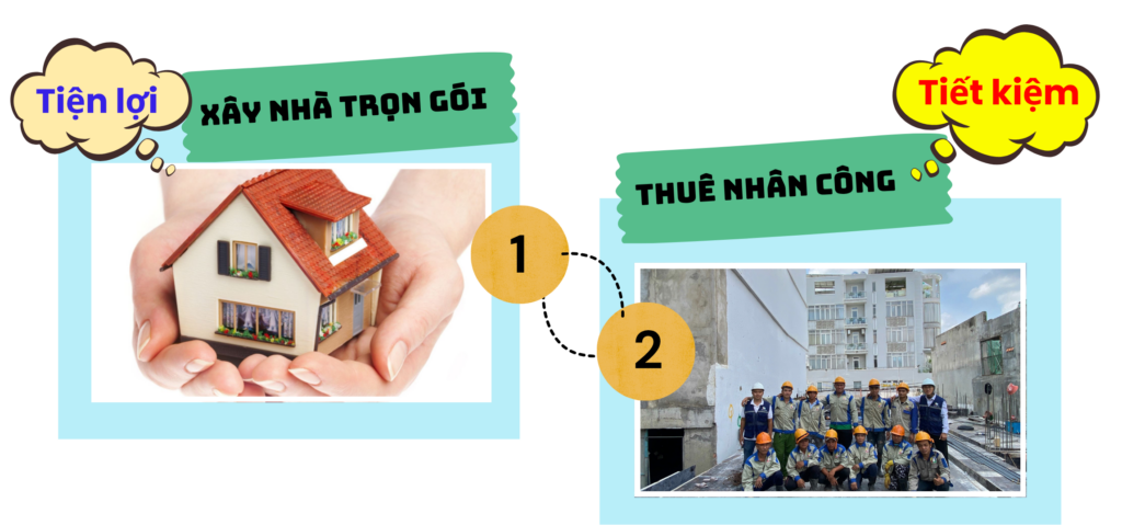 Xây nhà trọn gói hay thuê nhân công?