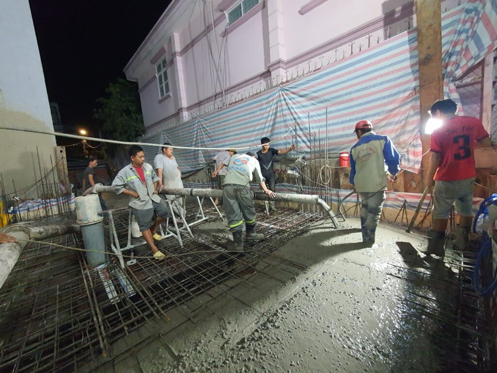 Đổ bê tông sàn