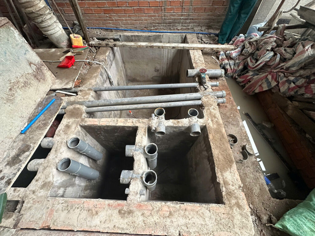 Thi công hầm tự hoại