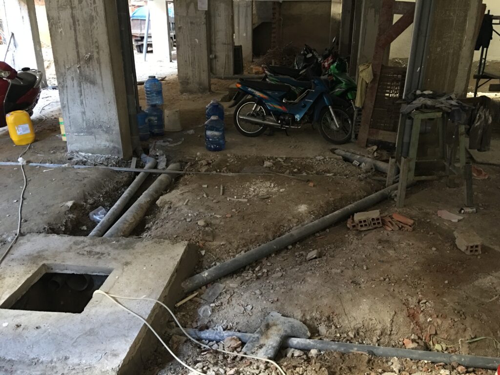Hệ thống điện nước âm trệt