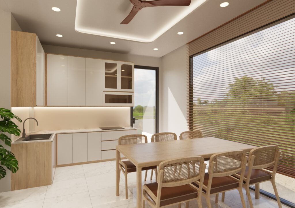 Khu bếp và phòng ăn tiện nghi