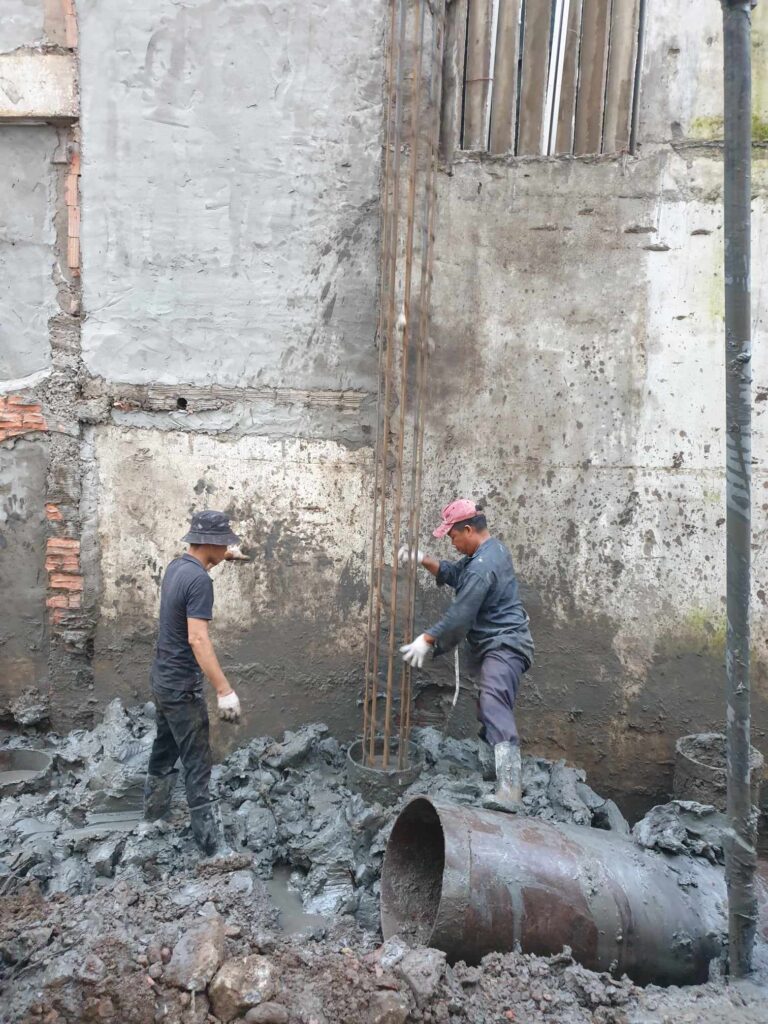 Thi công cọc khoan nhồi