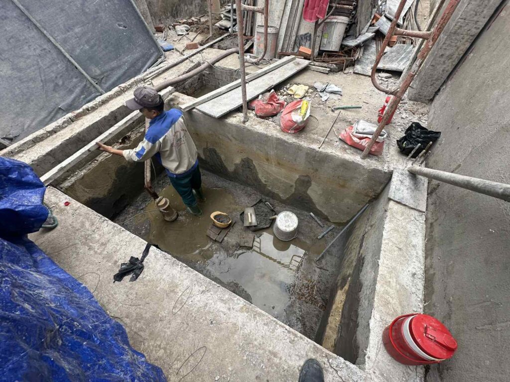 Thi công hầm tự hoại