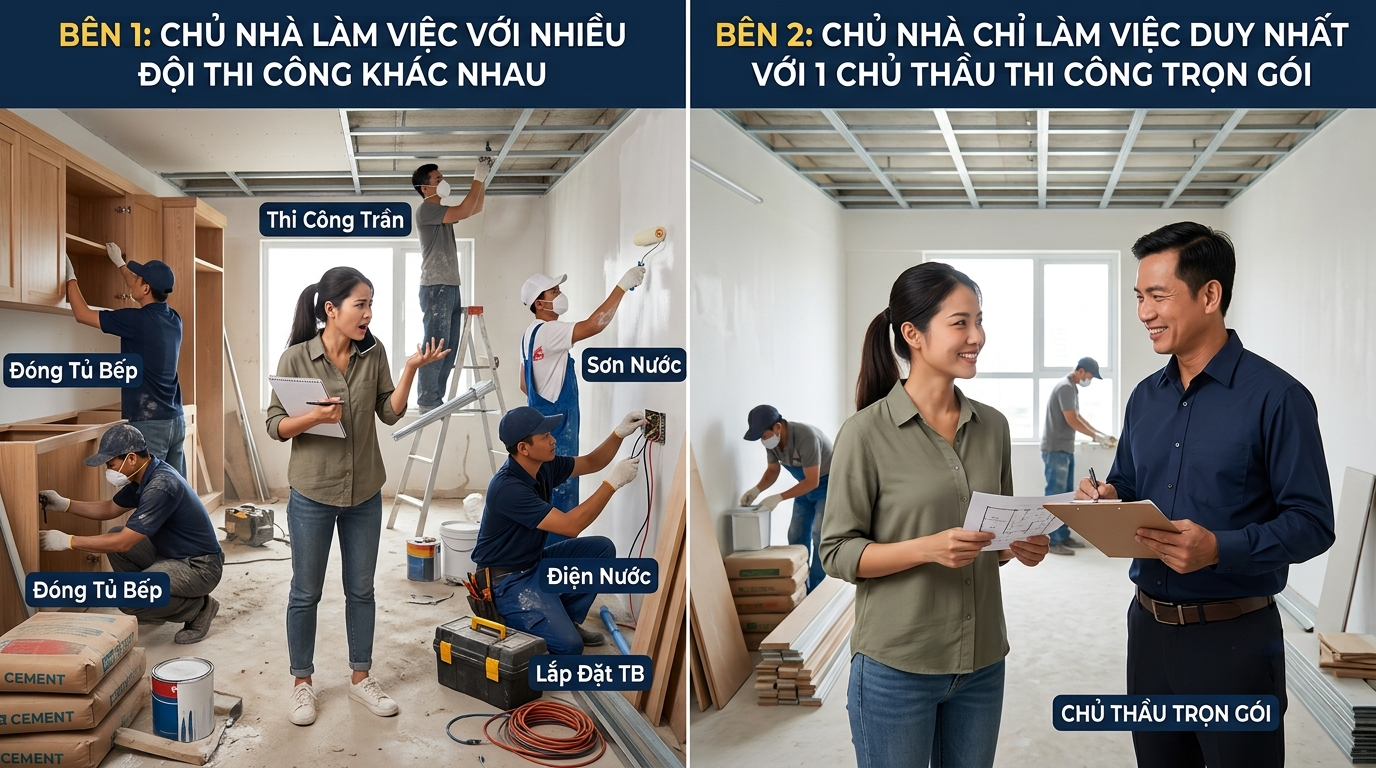 Thi công nội thất: Tự làm hay thuê đơn vị chuyên nghiệp?