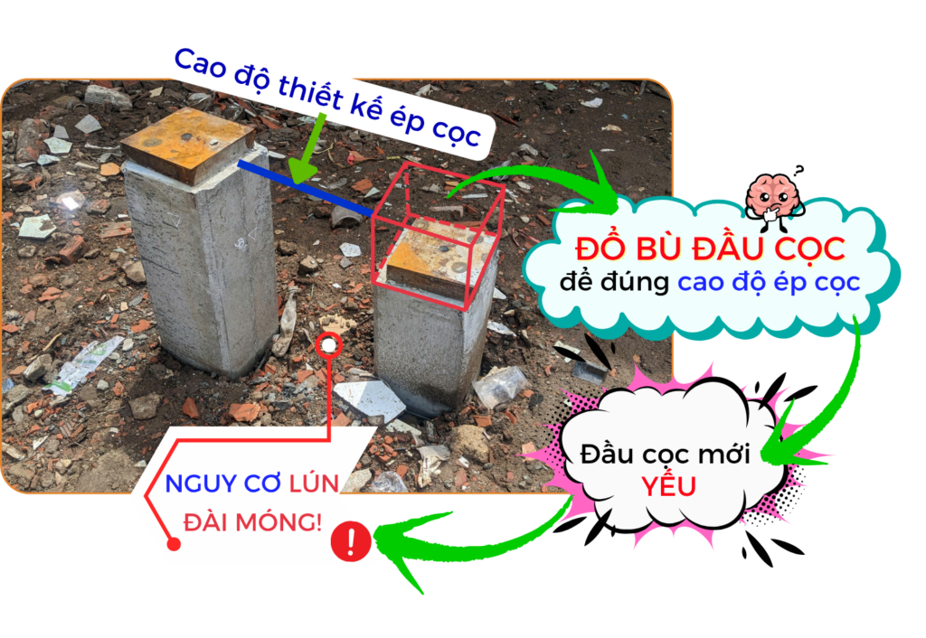 Vì sao cọc ép bị thiếu cao độ?
