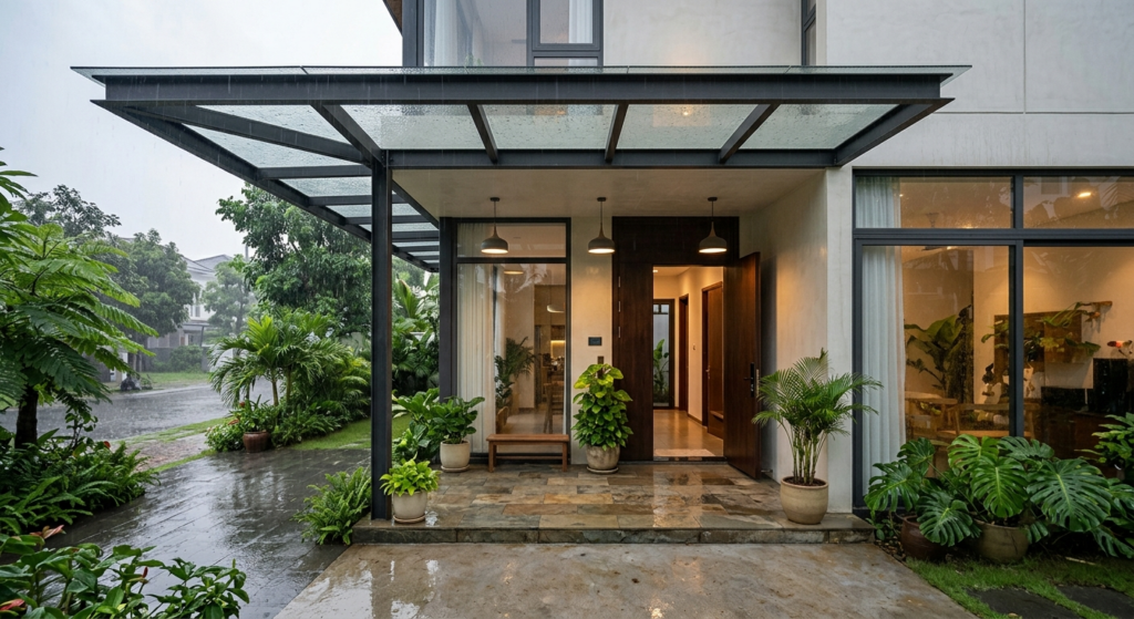 Giải pháp tránh mưa tạt phổ biến và hiệu quả đối với nhà ở