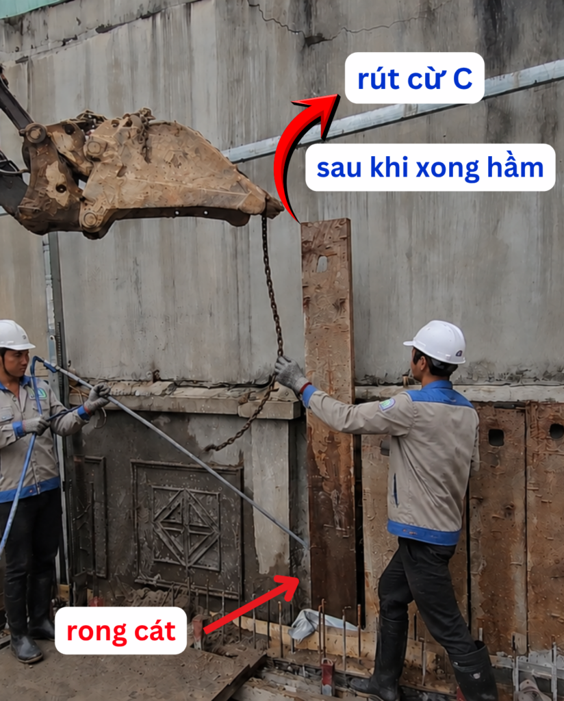 Rong cát có vai trò gì trong thi công hầm nhà phố?