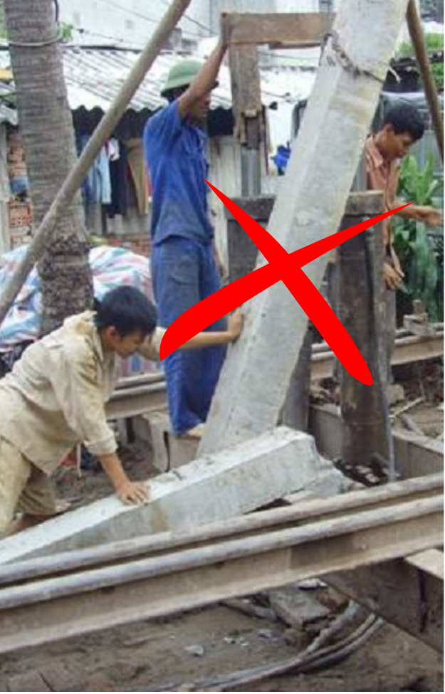 Vì sao cọc ép phải thẳng đứng?