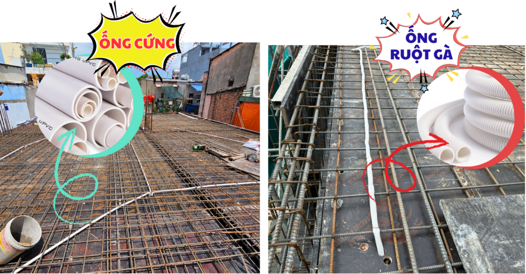 Bạn chọn ỐNG CỨNG hay ỐNG RUỘT GÀ đi ÂM SÀN