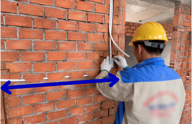 Nguyên tắc vàng khi đi dây điện âm tường phương ngang
