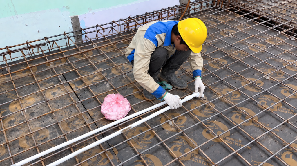 Lợi ích khi dùng ống cứng cho hệ thống điện âm sàn
