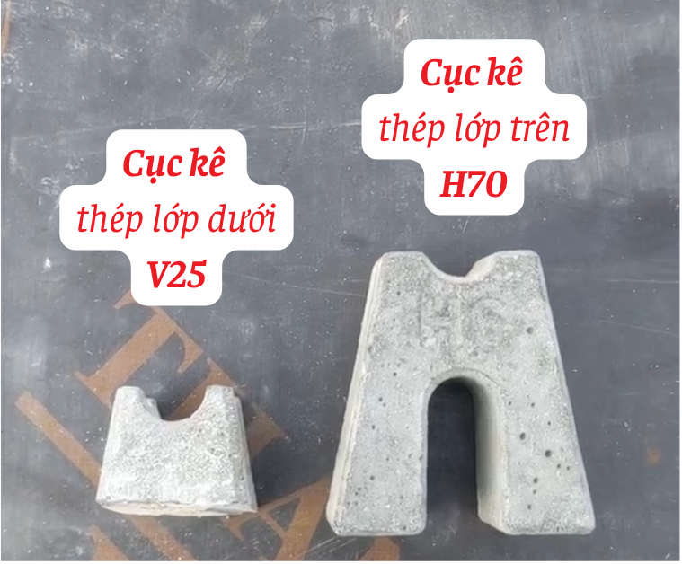 Cục kê bê tông V25 và H70