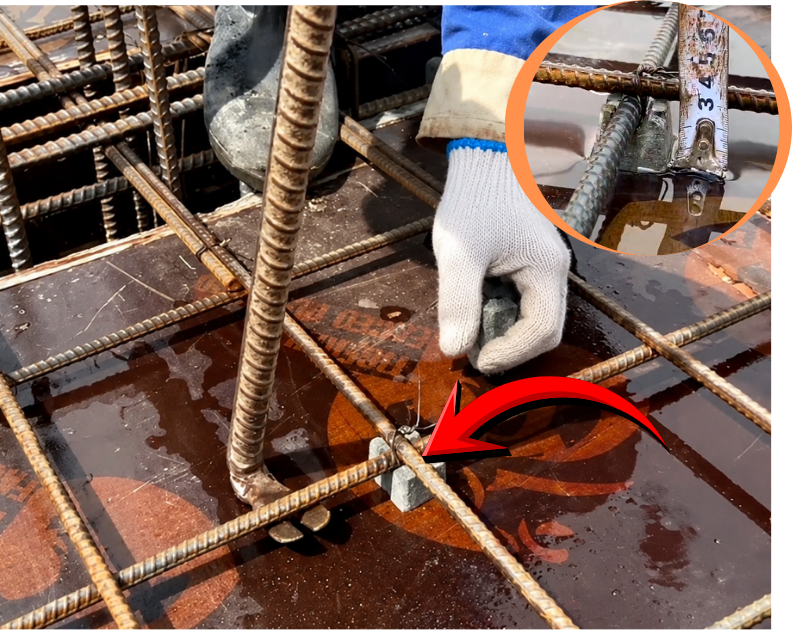 Cục kê bê tông V25 cho thép sàn lớp dưới