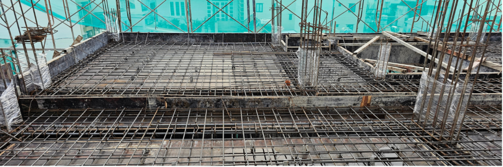 Kiểm tra tổng thể thép sàn trước khi đổ bê tông