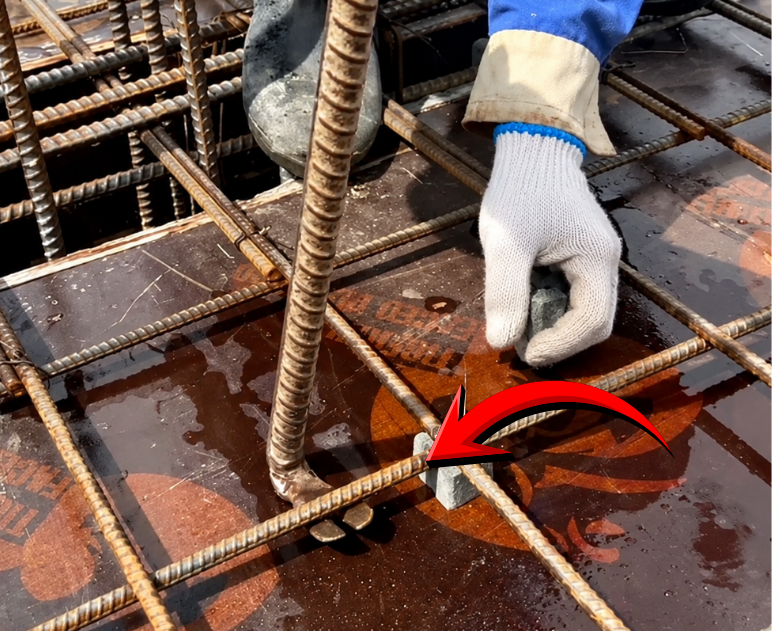 Cục kê bê tông cho thép sàn lớp dưới
