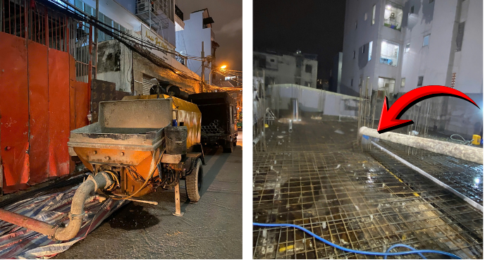 Lắp đặt hệ thống bơm bê tông