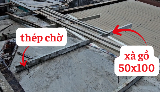 Lắp xà gồ chính