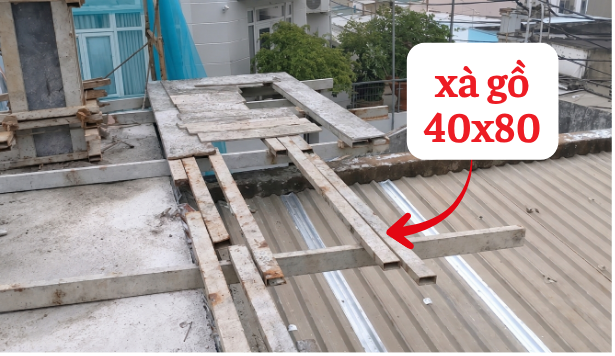 Lắp xà gồ phụ