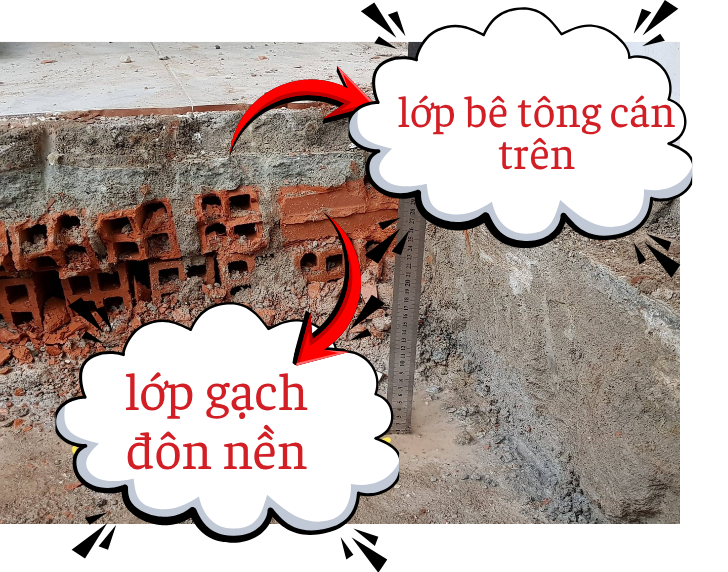 Các lớp vật liệu đôn nền và hoàn thiện