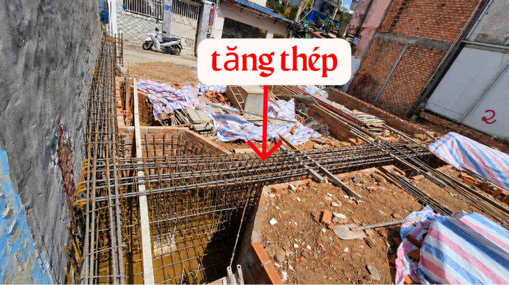 Tăng số lượng và đường kính thép cho phù hợp với mômen mới
